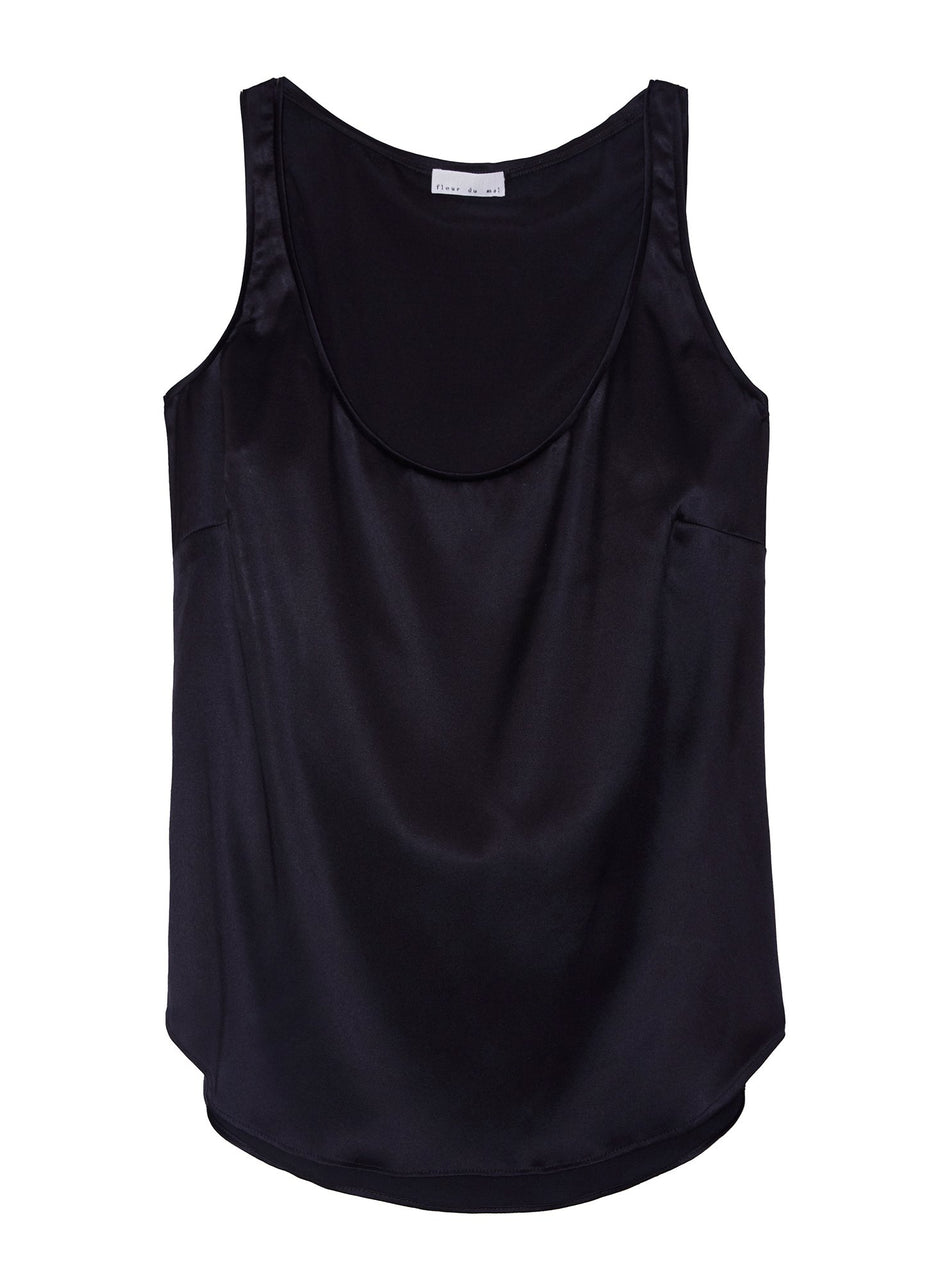 Black - Scoop Neck Cami | Fleur du Mal - DEMO