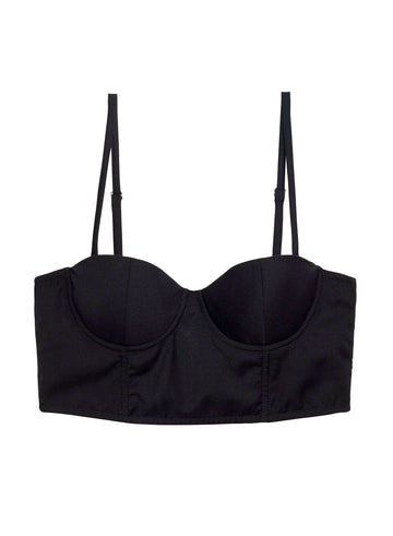 Black - Cupped Bustier Top | Fleur du Mal - DEMO