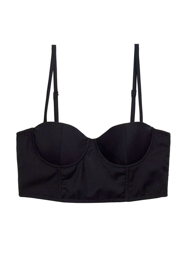 Black - Cupped Bustier Top | Fleur du Mal - DEMO