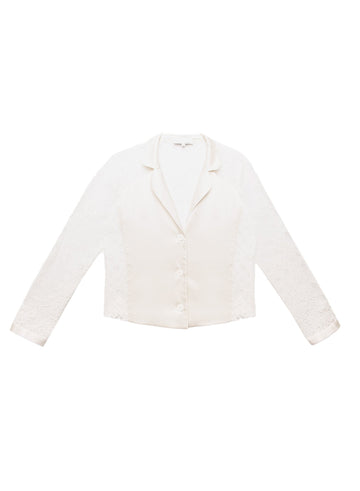 Creme - Cillis Lace Silk Combo PJ Top | Fleur du Mal - DEMO