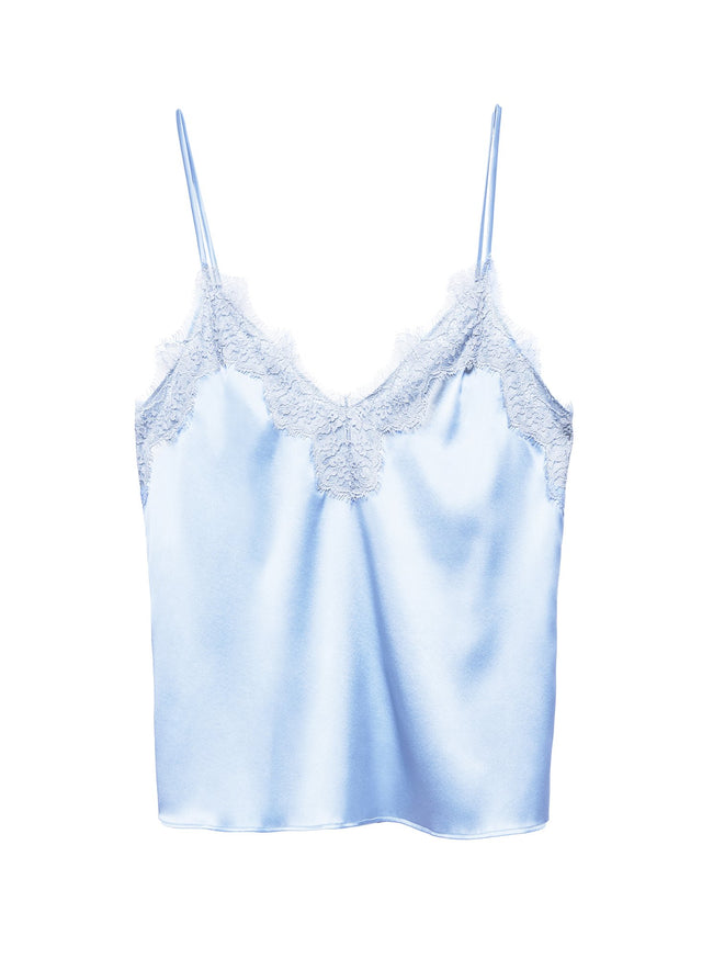 Icy blue - James Lace Trim Cami | Fleur du Mal - DEMO
