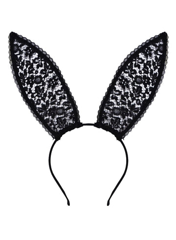 Black - Lace Bunny Ears | Fleur du Mal - DEMO