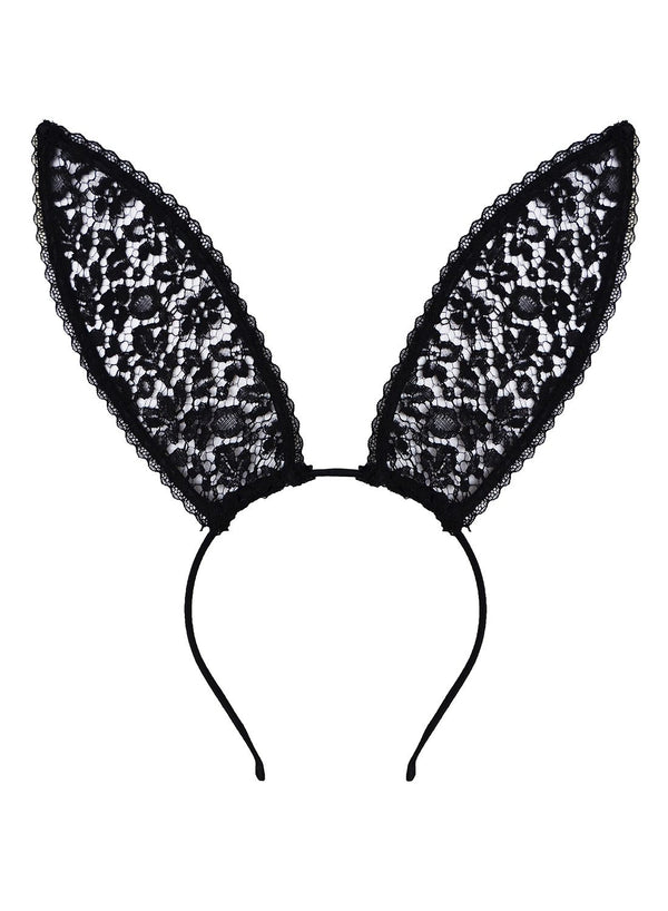 Black - Lace Bunny Ears | Fleur du Mal - DEMO