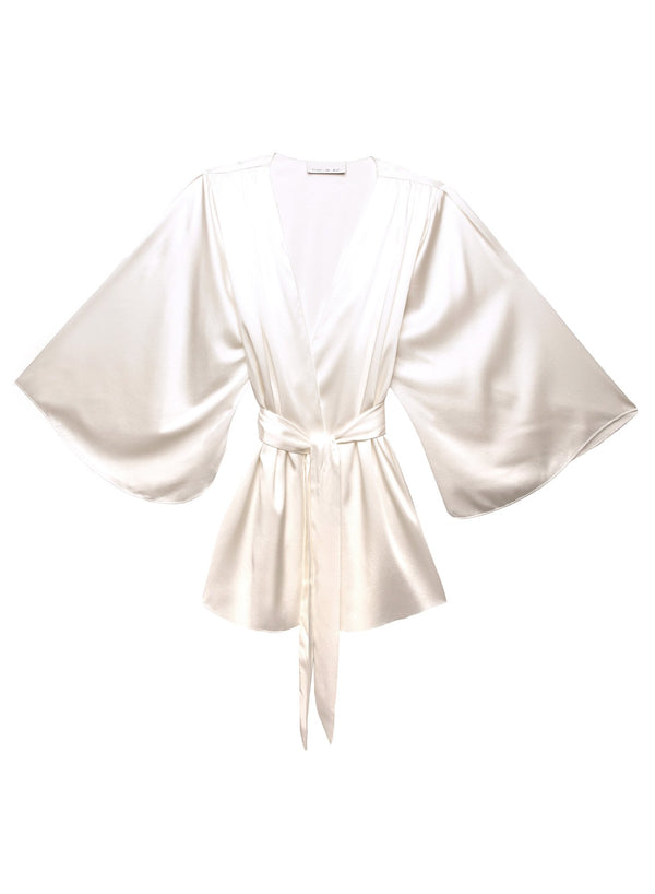 Creme - Angel Sleeve Robe | Fleur du Mal - DEMO