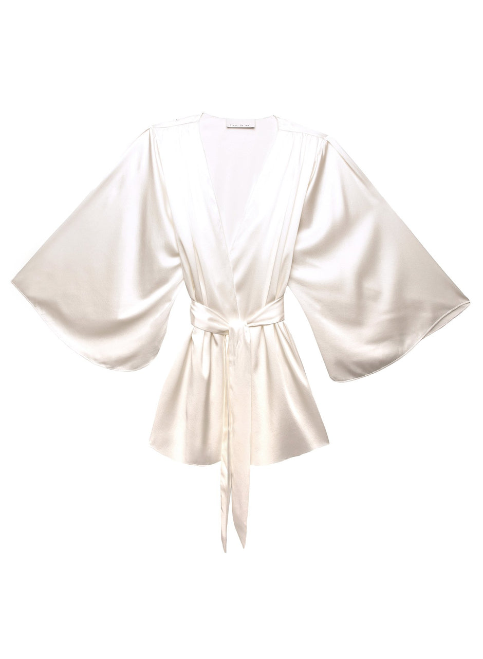Creme - Angel Sleeve Robe | Fleur du Mal - DEMO
