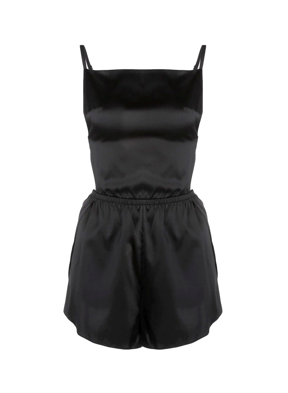 Black - Apron Romper | Fleur du Mal - DEMO