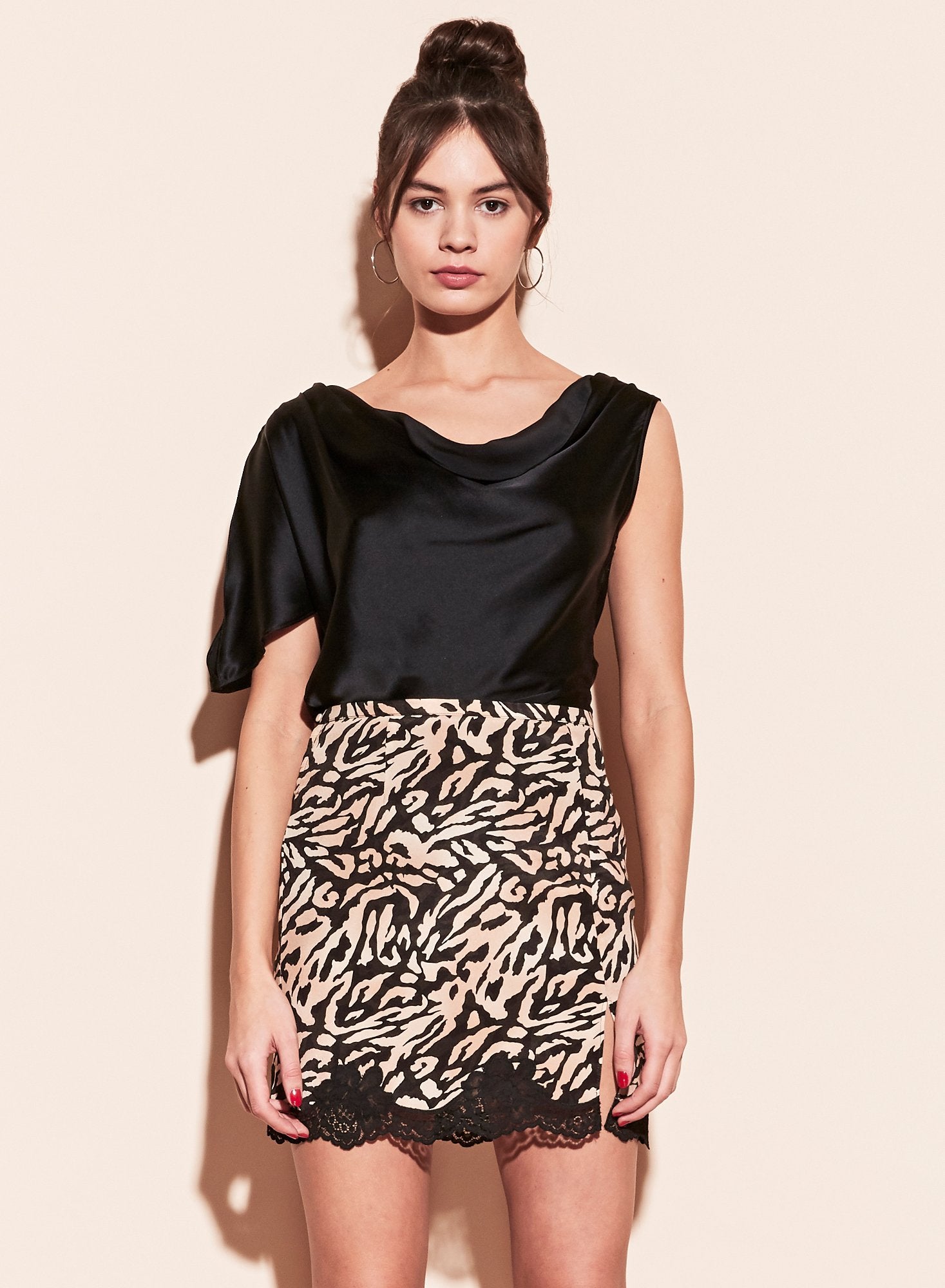 Asymmetrical Cowl Top