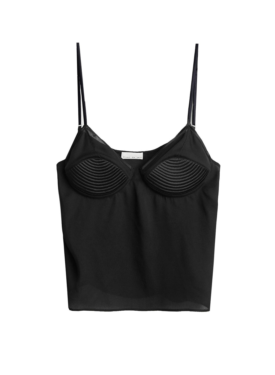 Black - Bebe Bra Cami | Fleur du Mal - DEMO