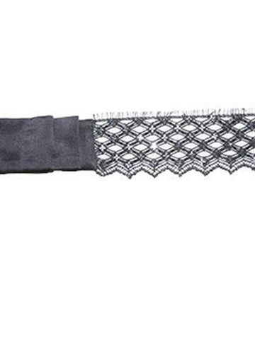 Black - Sequined Lace Blindfold | Fleur du Mal - DEMO