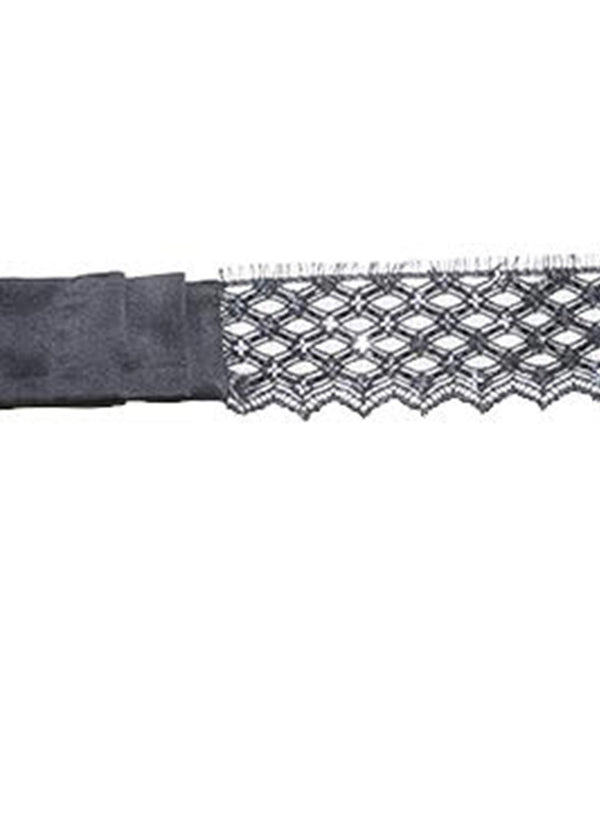 Black - Sequined Lace Blindfold | Fleur du Mal - DEMO