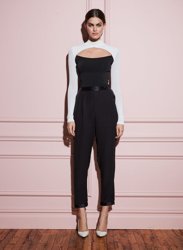 White black - Cutout Knit Top | Fleur du Mal - DEMO