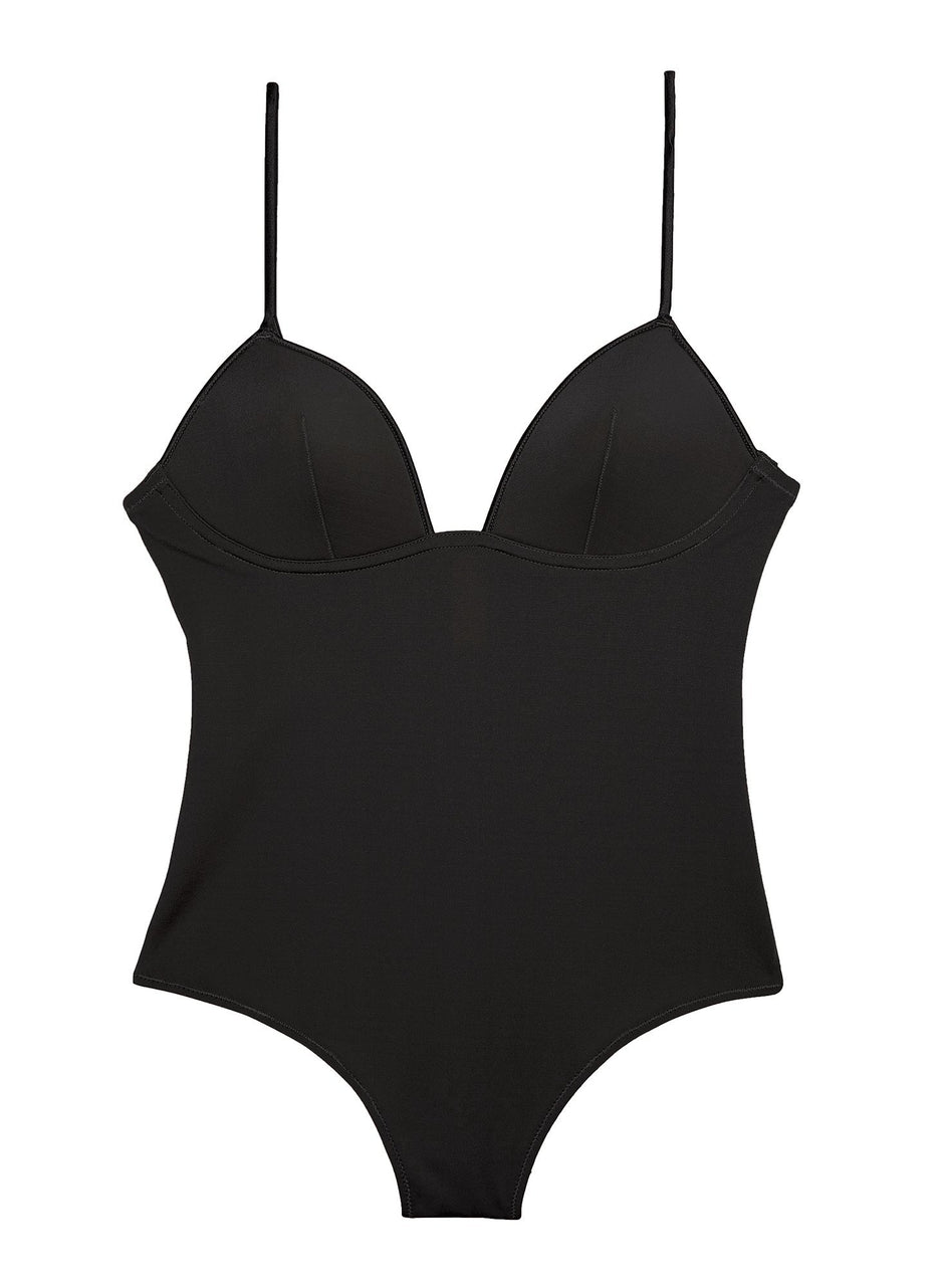Black - Cupped Nonwire Bodysuit | Fleur du Mal - DEMO