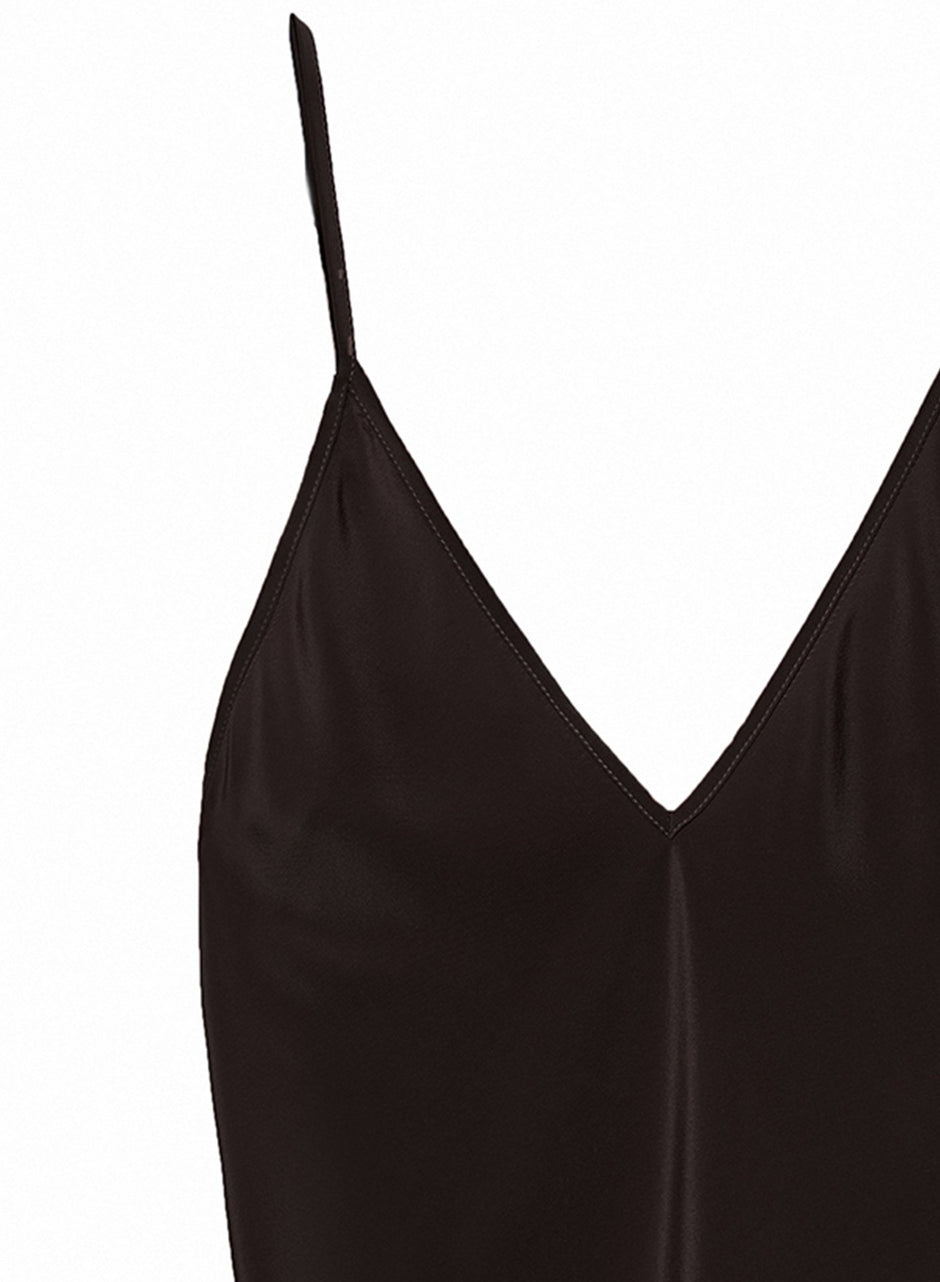 Black - Short V-Neck Slip | Fleur du Mal - DEMO