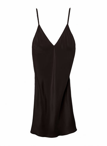 Black - Short V-Neck Slip | Fleur du Mal - DEMO