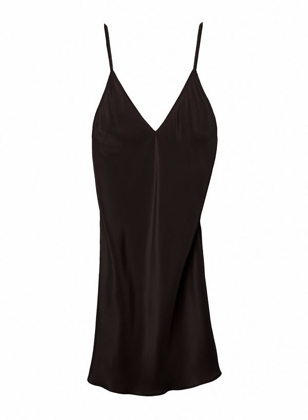 Black - Short V-Neck Slip | Fleur du Mal - DEMO