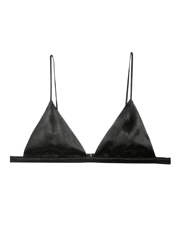 Black - Luxe Triangle Bra | Fleur du Mal - DEMO