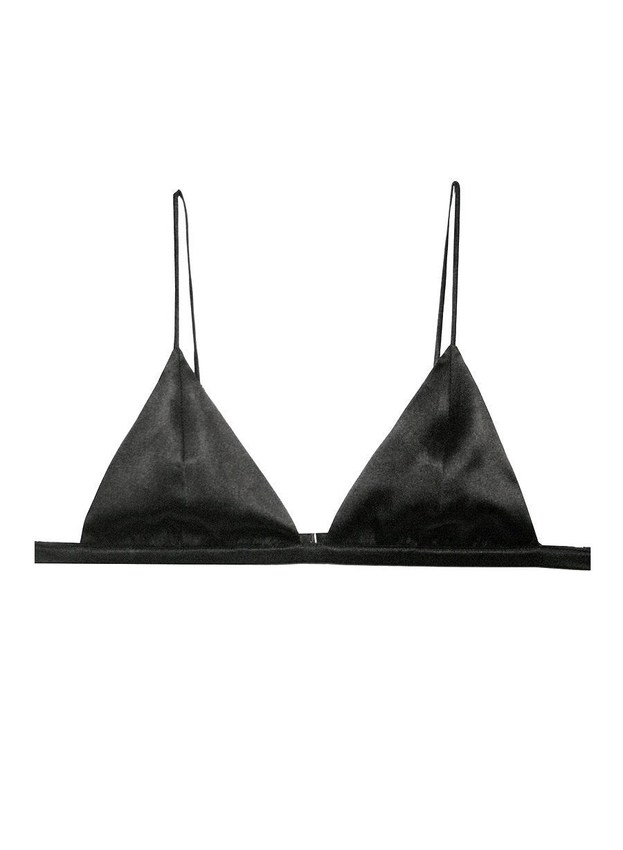Black - Luxe Triangle Bra | Fleur du Mal - DEMO