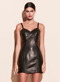 Leather Mini Slip Dress