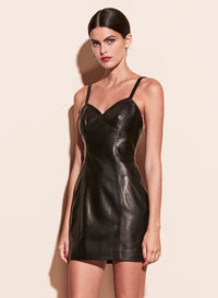 Leather Mini Slip Dress