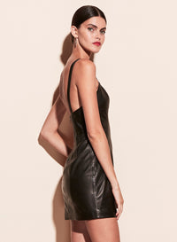 Leather Mini Slip Dress