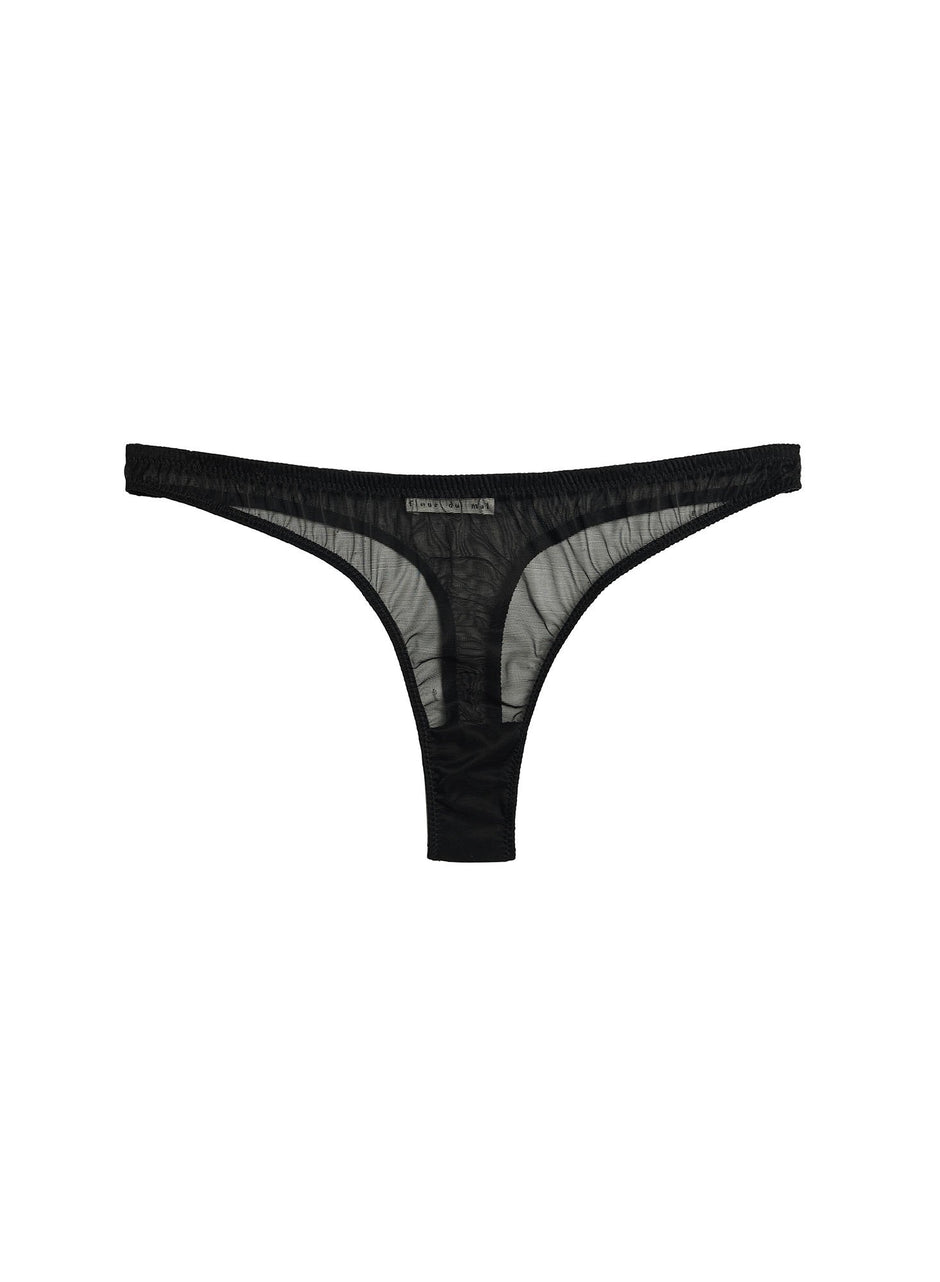 Black - Tricot Thong | Fleur du Mal - DEMO
