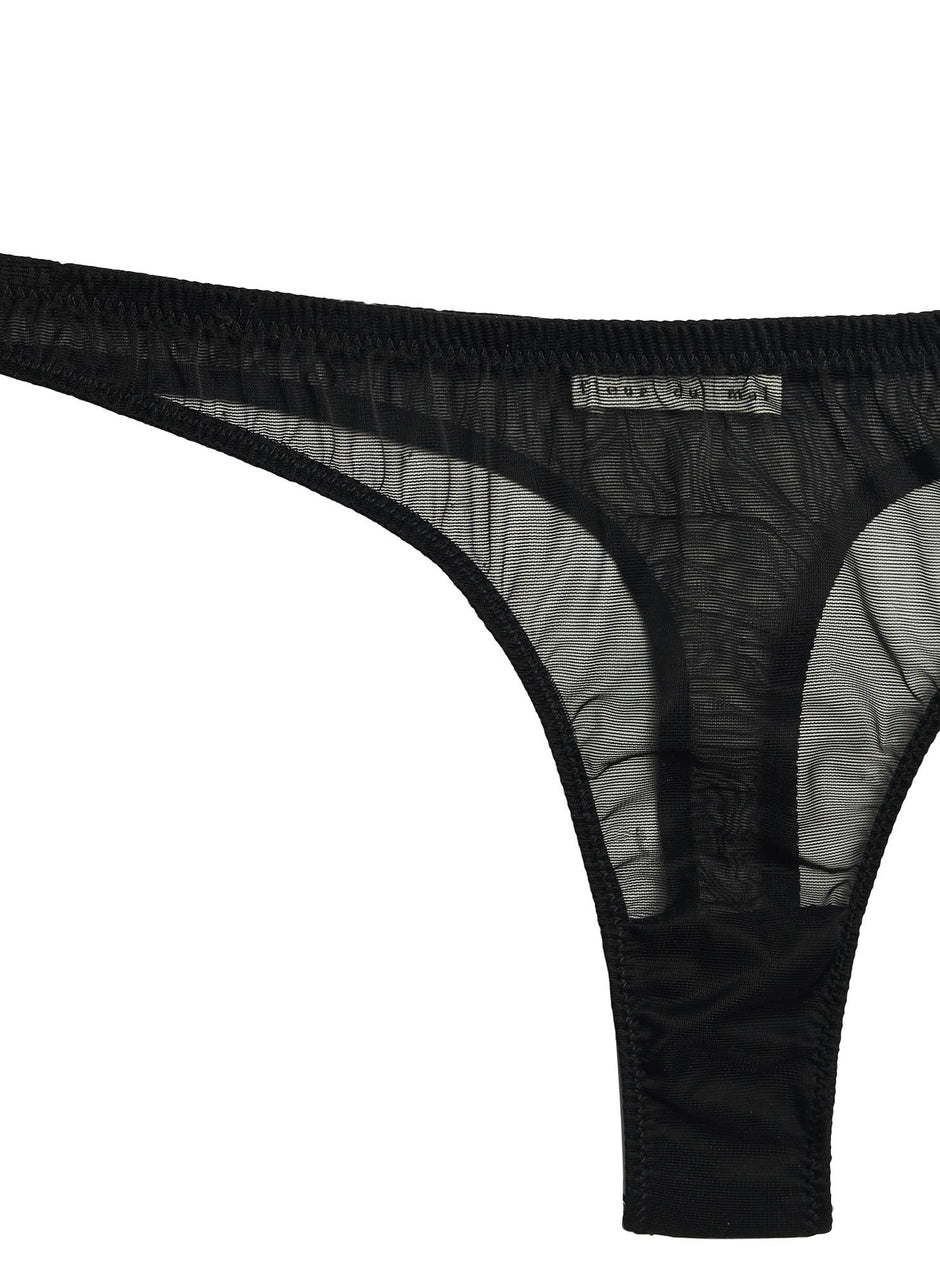 Black - Tricot Thong | Fleur du Mal - DEMO