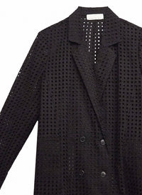 Eyelet Blazer Dress with Slip