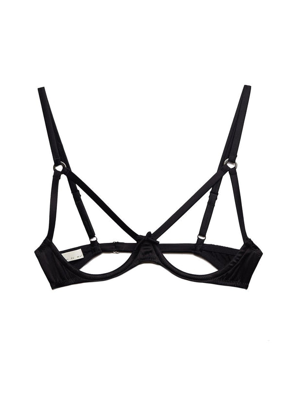 Black - Luxe Ouvert Bra | Fleur du Mal - DEMO