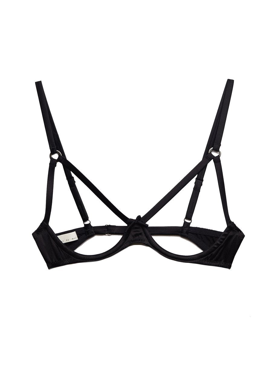 Black - Luxe Ouvert Bra | Fleur du Mal - DEMO