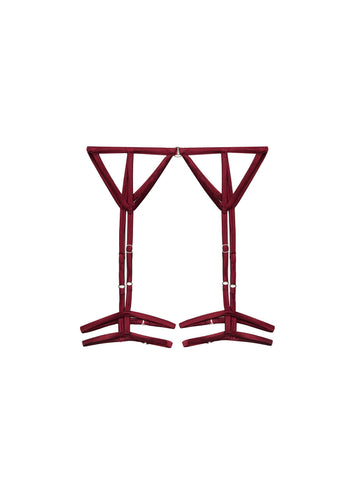 Mulberry - Strappy Bondage Garter Belt | Fleur du Mal - DEMO