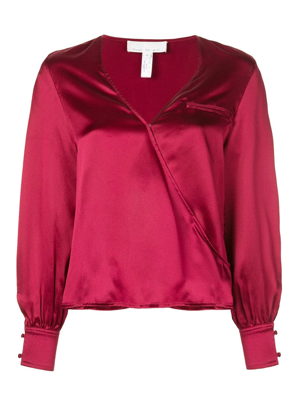 Bordeaux - Wrap Blouse | Fleur du Mal - DEMO