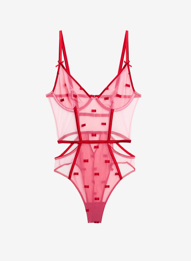 Bow Embroidery Bodysuit Gift Box