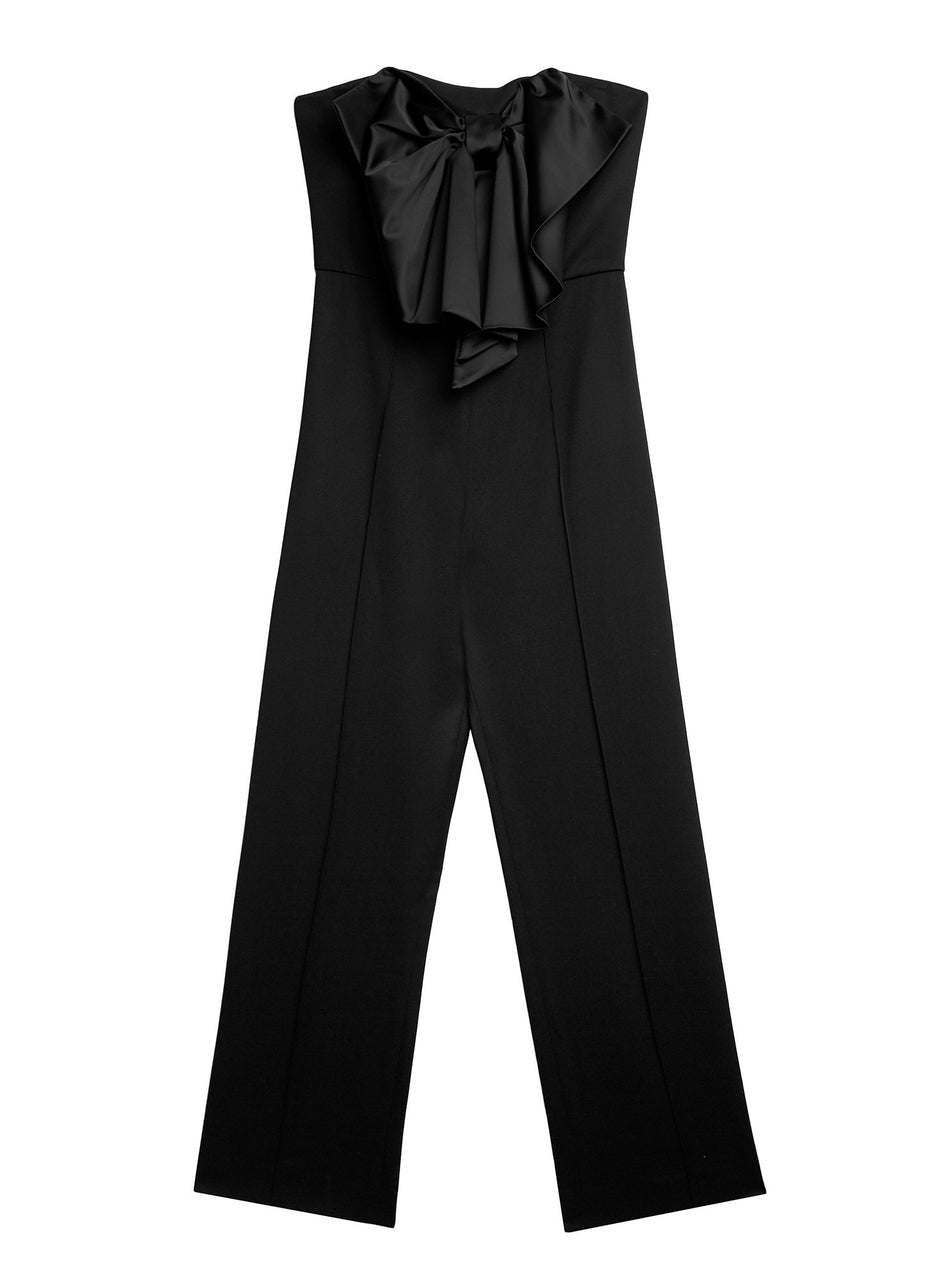 Black - Bow Tie Jumpsuit | Fleur du Mal - DEMO