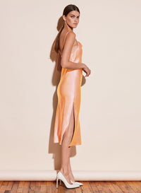Cowl Neck Slip Dress with Slit