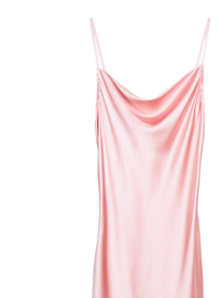 Cowl Neck Slip Dress with Slit