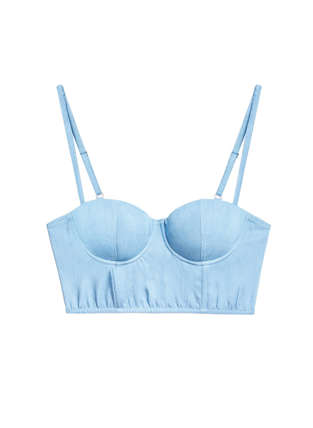 Chambray - Cupped Bustier | Fleur du Mal - DEMO