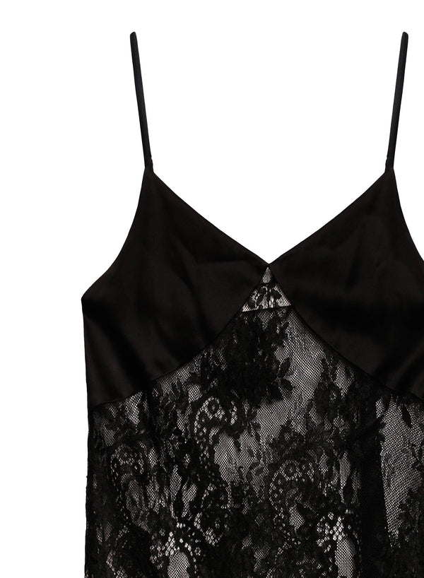 Black - Cillis Lace Silk Combo Short Slip | Fleur du Mal - DEMO