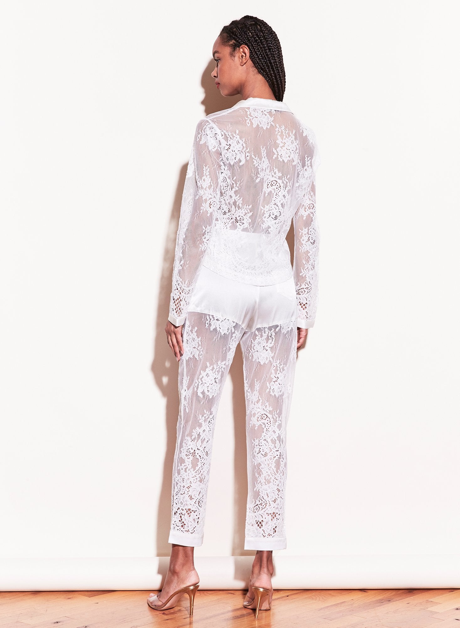 Cillis Lace Silk Combo PJ Top