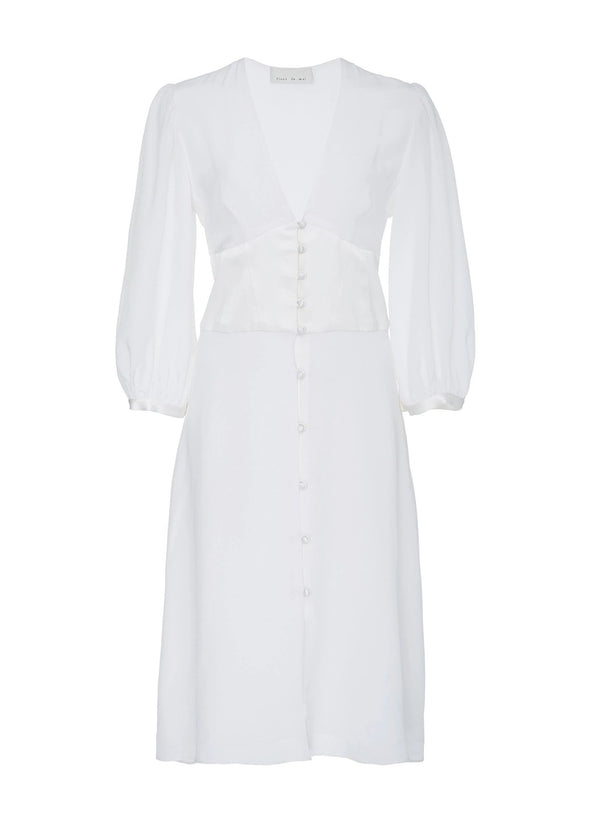 Ivory - Corset V-Neck Dress | Fleur du Mal - DEMO