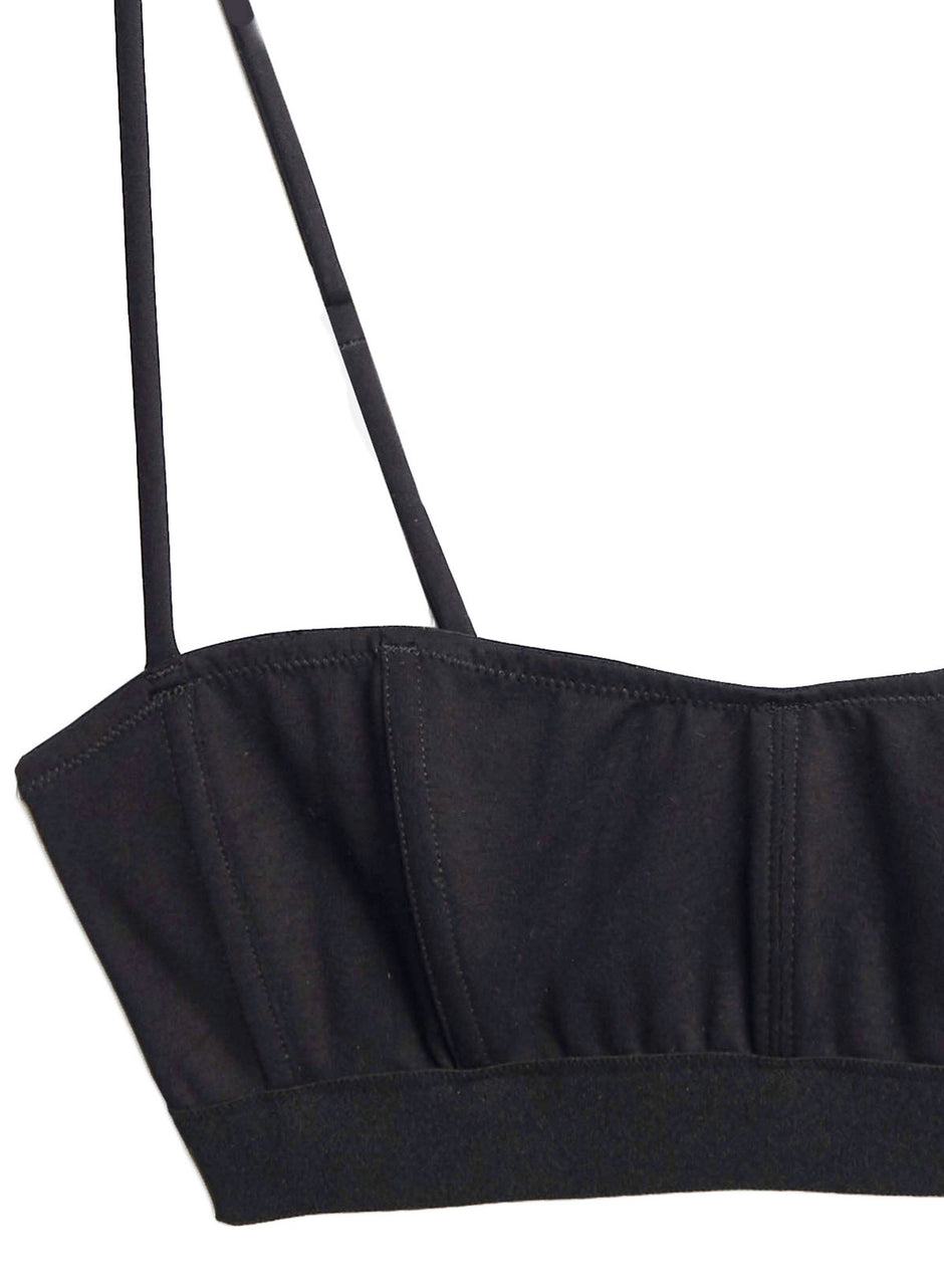 Black - Cotton Powermesh Structured Bra | Fleur du Mal - DEMO