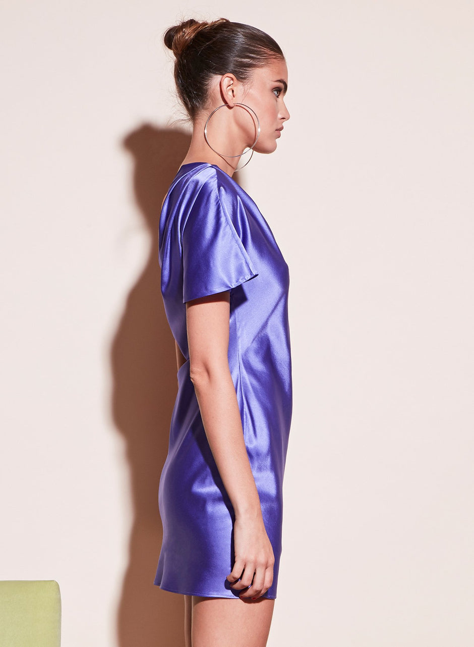 Amethyst - One Shoulder Bias Mini Dress | Fleur du Mal - DEMO