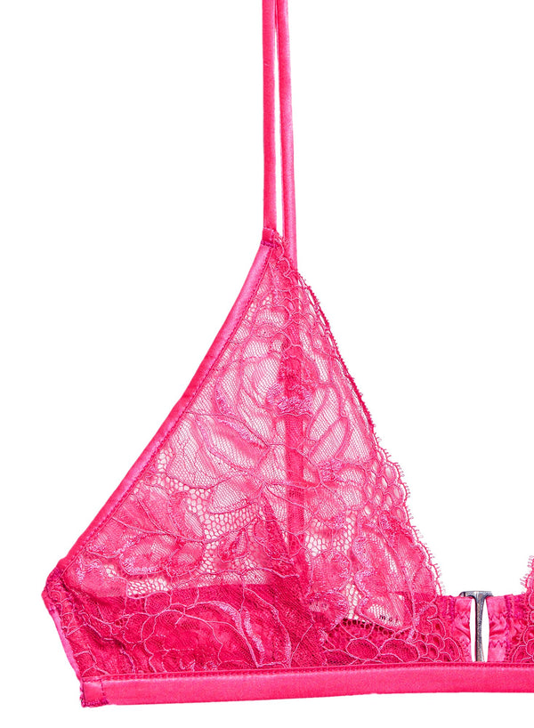 Gia pink - Chateau Lace Triangle Bra | Fleur du Mal - DEMO