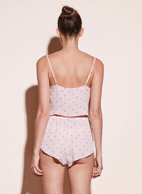 Dot Embroidered Tap Short