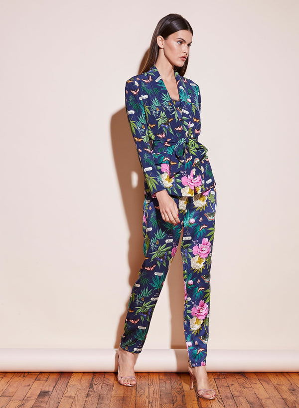 Papillon-indigo - Smoking Jacket | Fleur du Mal - DEMO