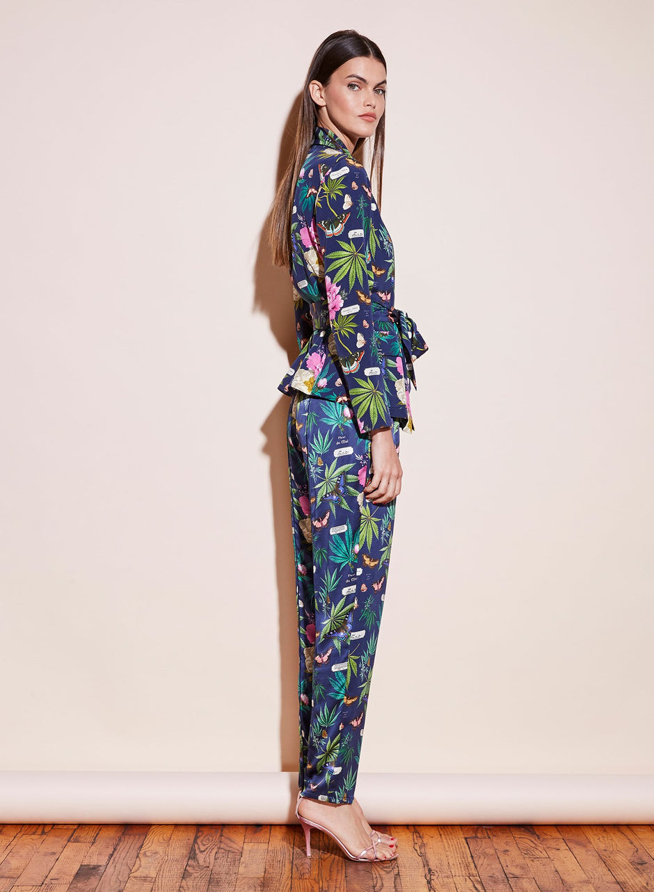 Papillon-indigo - Smoking Jacket | Fleur du Mal - DEMO