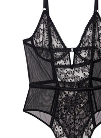 Flocked Lace Bodysuit