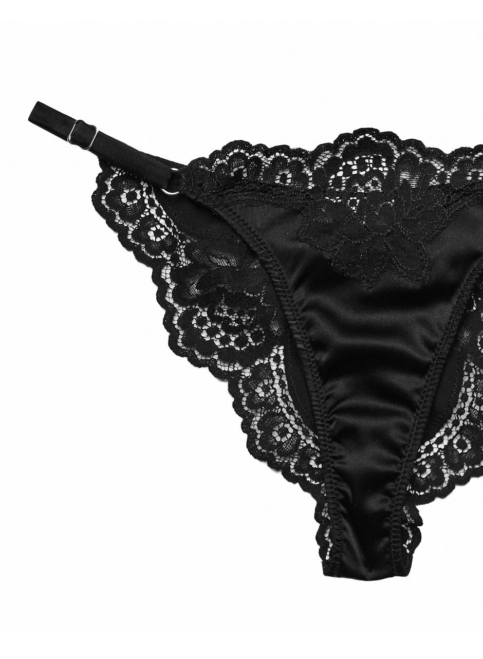 Black - James Lace Cheeky | Fleur du Mal - DEMO
