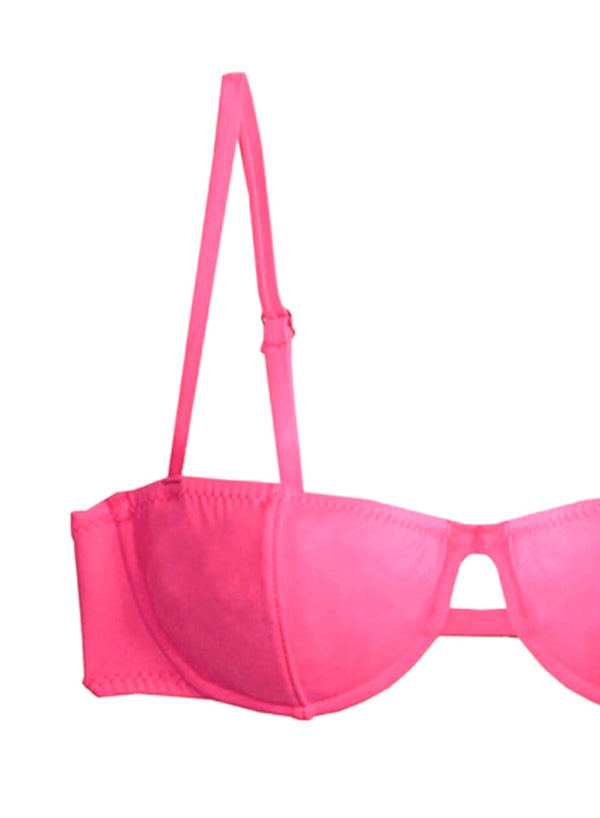 Gia pink - Balconette Bikini Top | Fleur du Mal - DEMO