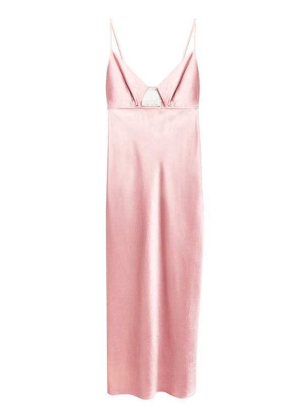 Rose pink - Keyhole Bias Slip Dress | Fleur du Mal - DEMO