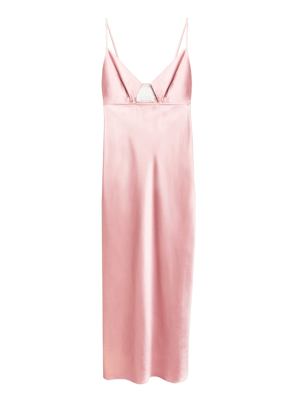 Rose pink - Keyhole Bias Slip Dress | Fleur du Mal - DEMO